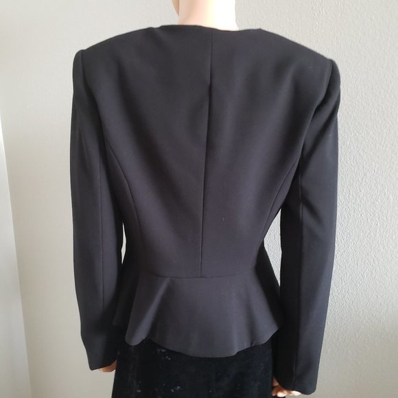 KARL LAGERFELD Paris Black Fitted Jacket sz 12 L New - Picture 4 of 6